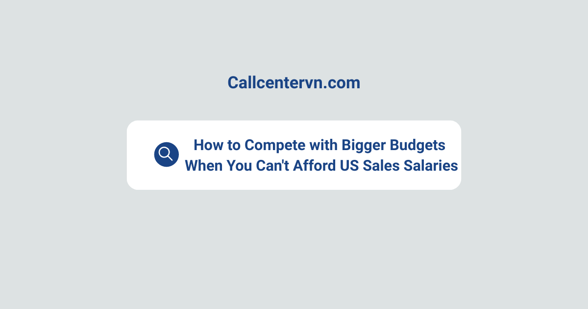 How to Compete with Bigger Budgets When You Can't Afford US Sales Salaries | THIENTU BPO Vietnam Sales Solutions